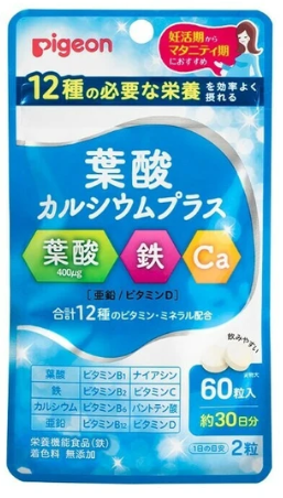 Pigeon 葉酸鈣加強型 60片