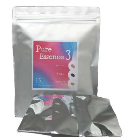 Pure Essence 3[15天] 21.9g[(櫻花玫瑰 x 1片),(甲魚x 1片),(馬胎盤x 1片)] x 15袋]