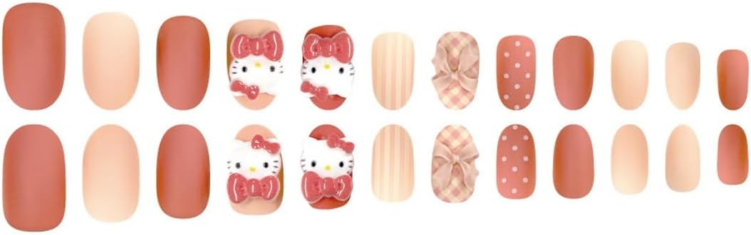 Hello Kitty 豹紋指甲貼，24 片