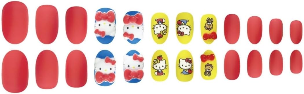Hello Kitty 豹紋指甲貼，24 片